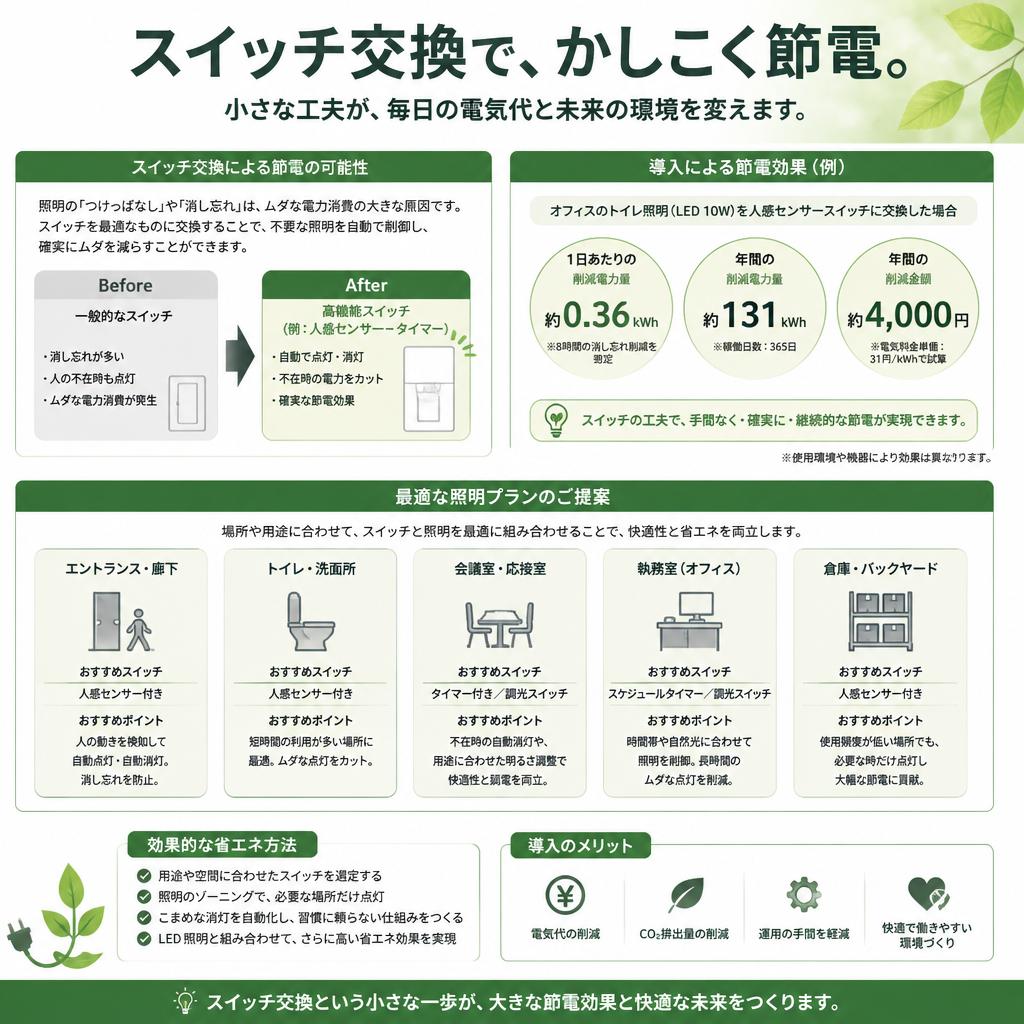 節電助成と照明の最適化