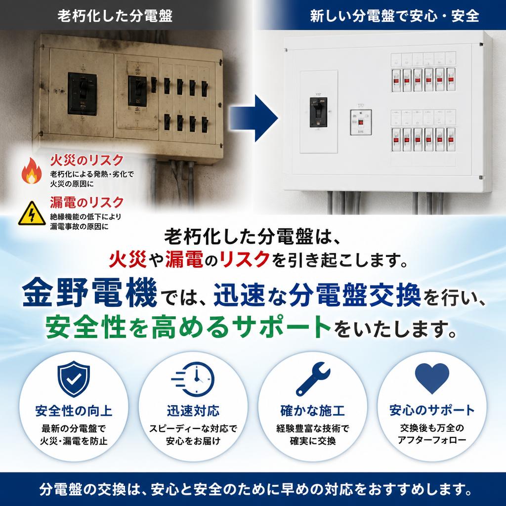分電盤交換で安全性を確保