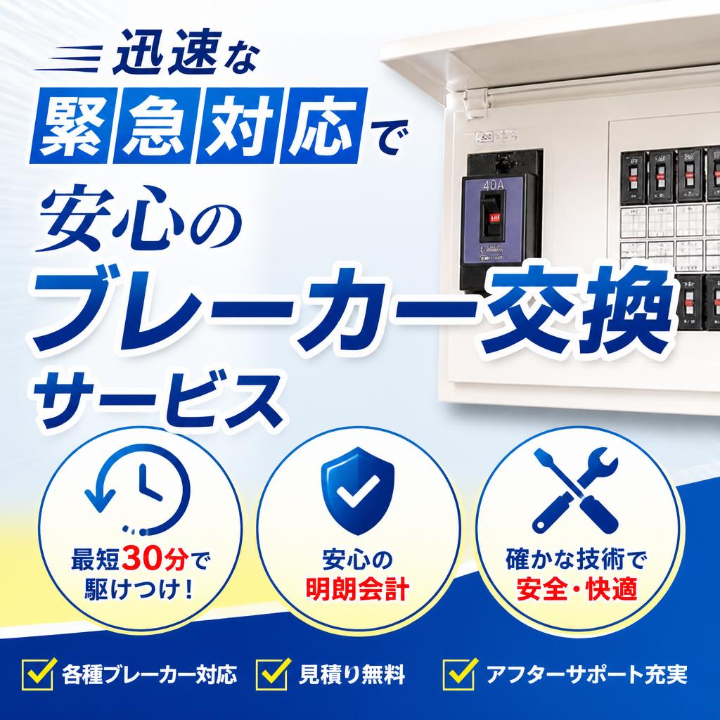 迅速な緊急対応で安心のブレーカー交換サービス