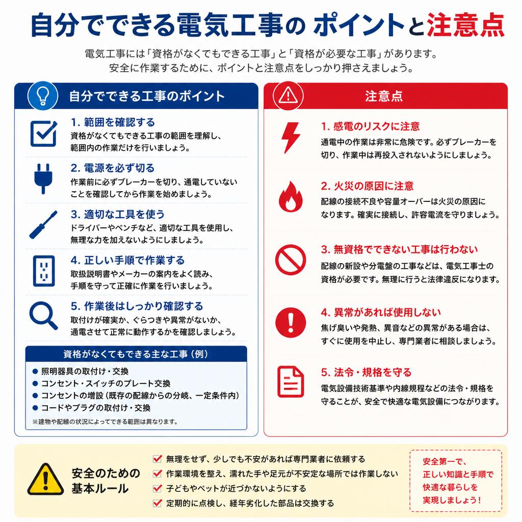 5. DIY電気工事のポイント